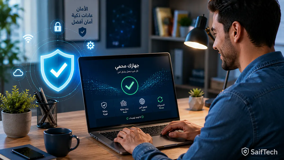 دليل شامل لحماية جهاز الكمبيوتر من الفيروسات والاختراق (خلاصة تجربتي في 2026)