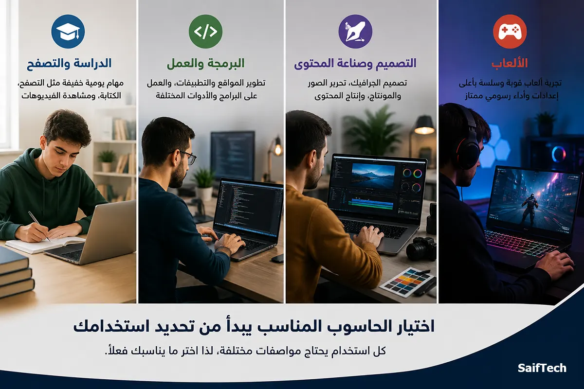 دليل اختيار حاسوب مناسب في 2026: نصائح عملية من تجربتي الشخصية