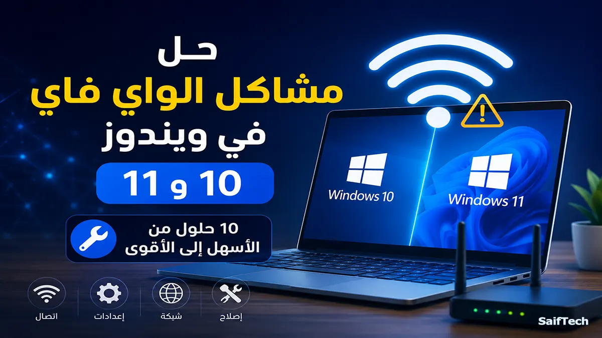 حل مشاكل الواي فاي في ويندوز 10و11: 10 حلول من الأسهل إلى الأقوى