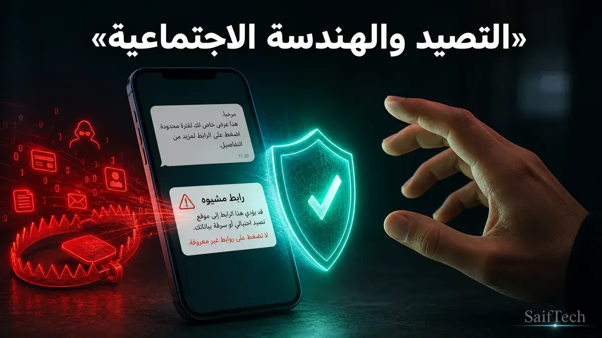 رسالة تصيد احتيالي على واتساب تحاول خداع المستخدم عبر رابط مشبوه
