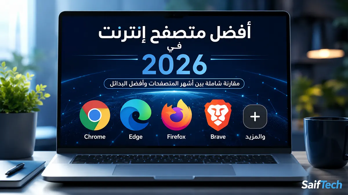 أفضل متصفح إنترنت في 2026: مقارنة شاملة بين Chrome وEdge وFirefox وBrave وأفضل البدائل