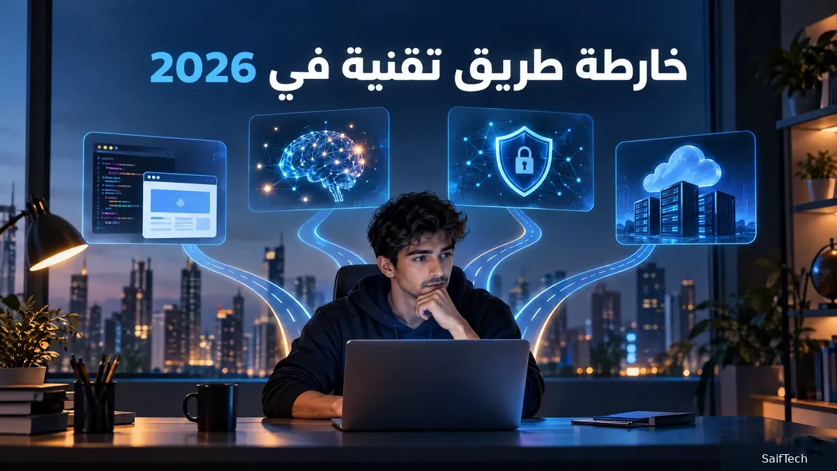 خارطة طريق تقنية في 2026 لاختيار التخصص المناسب
