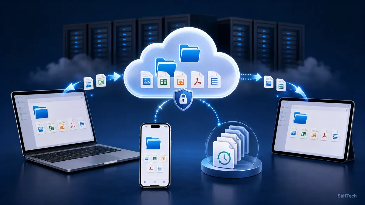 أفضل تخزين سحابي في 2026: مقارنة Google Drive وOneDrive وDropbox وiCloud