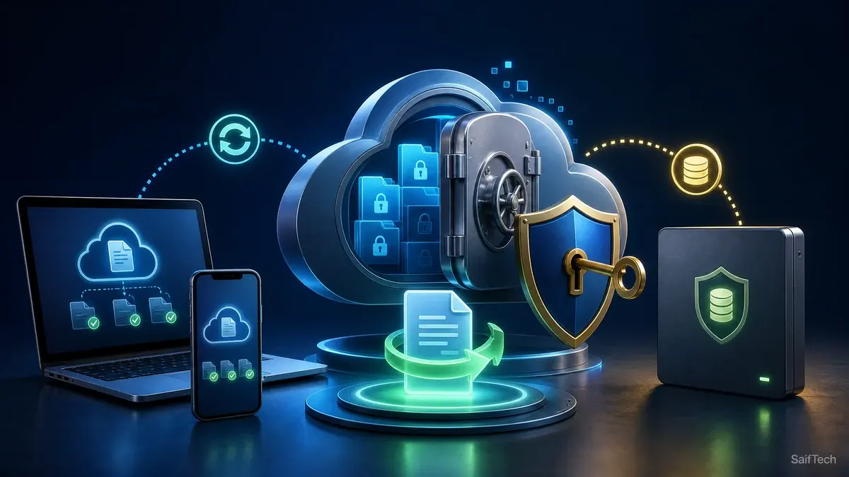 أفضل تخزين سحابي في 2026: مقارنة Google Drive وOneDrive وDropbox وiCloud