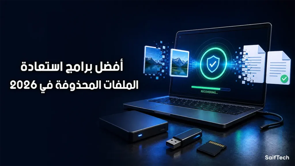 أفضل برامج استعادة الملفات المحذوفة في 2026: مقارنة عملية قبل أن تفقد بياناتك