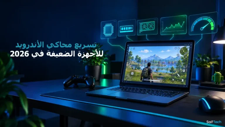 تسريع محاكي أندرويد على حاسوب ضعيف باستخدام إعدادات المعالج والذاكرة والرسوميات