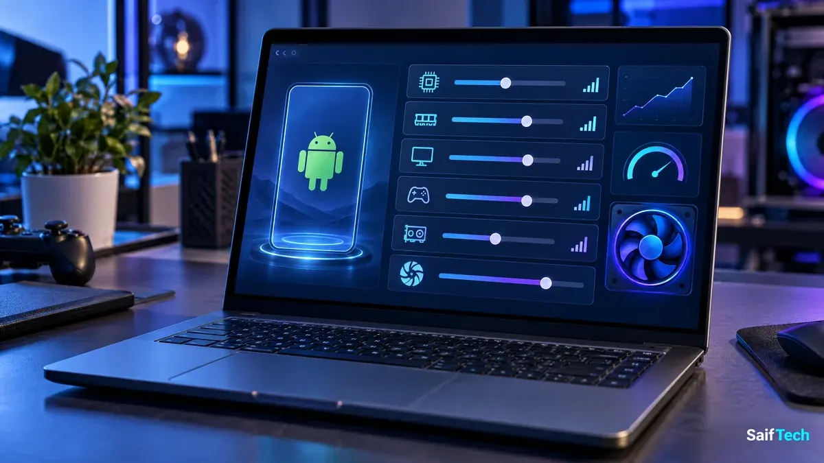 ضبط إعدادات CPU وRAM والدقة ومعدل الإطارات لتحسين أداء محاكي الأندرويد
